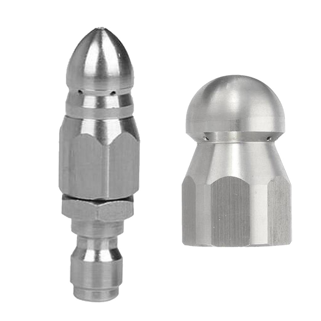 2 Chiếc Áp Lực Thoát Nước Thông Cống Vệ Sinh Đường Ống Jetter Xoay Vòi Phun