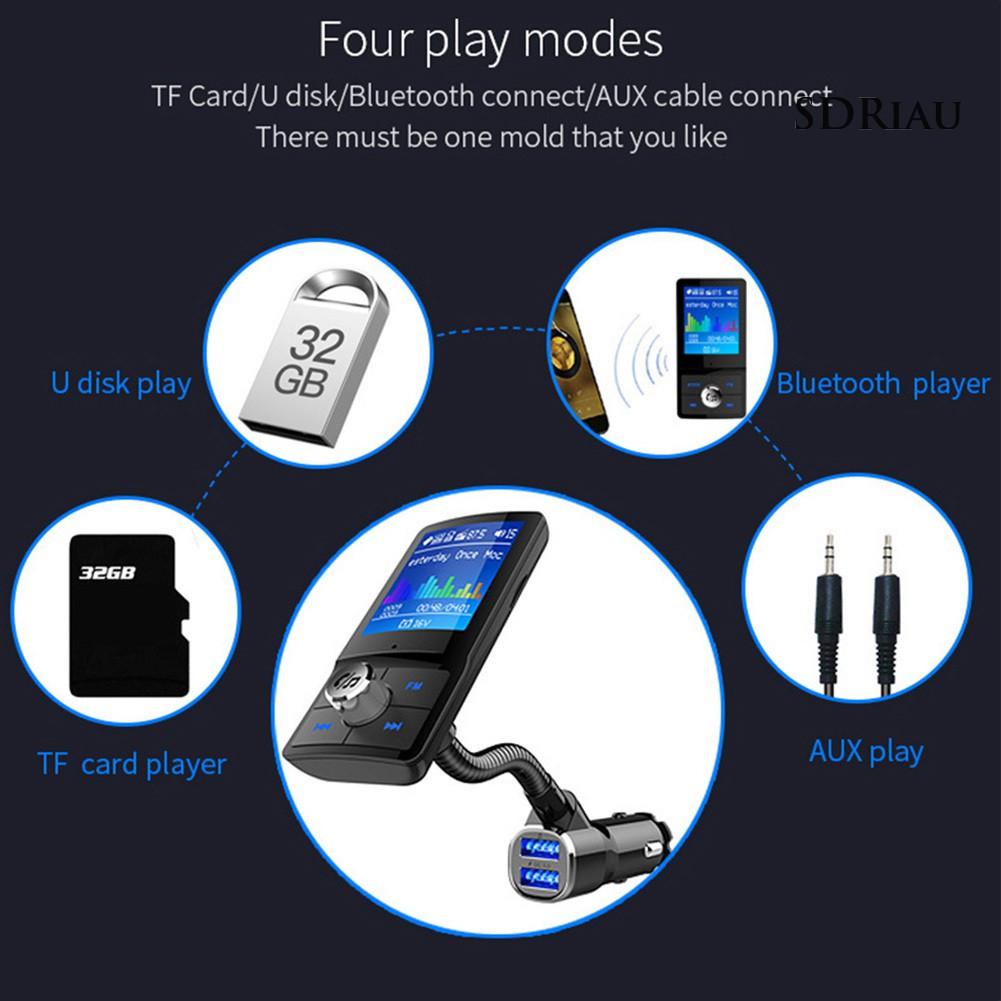 Máy Nghe Nhạc Qcd_T43 Trên Xe Hơi Kết Nối Bluetooth Qc3.0 Và Phụ Kiện
