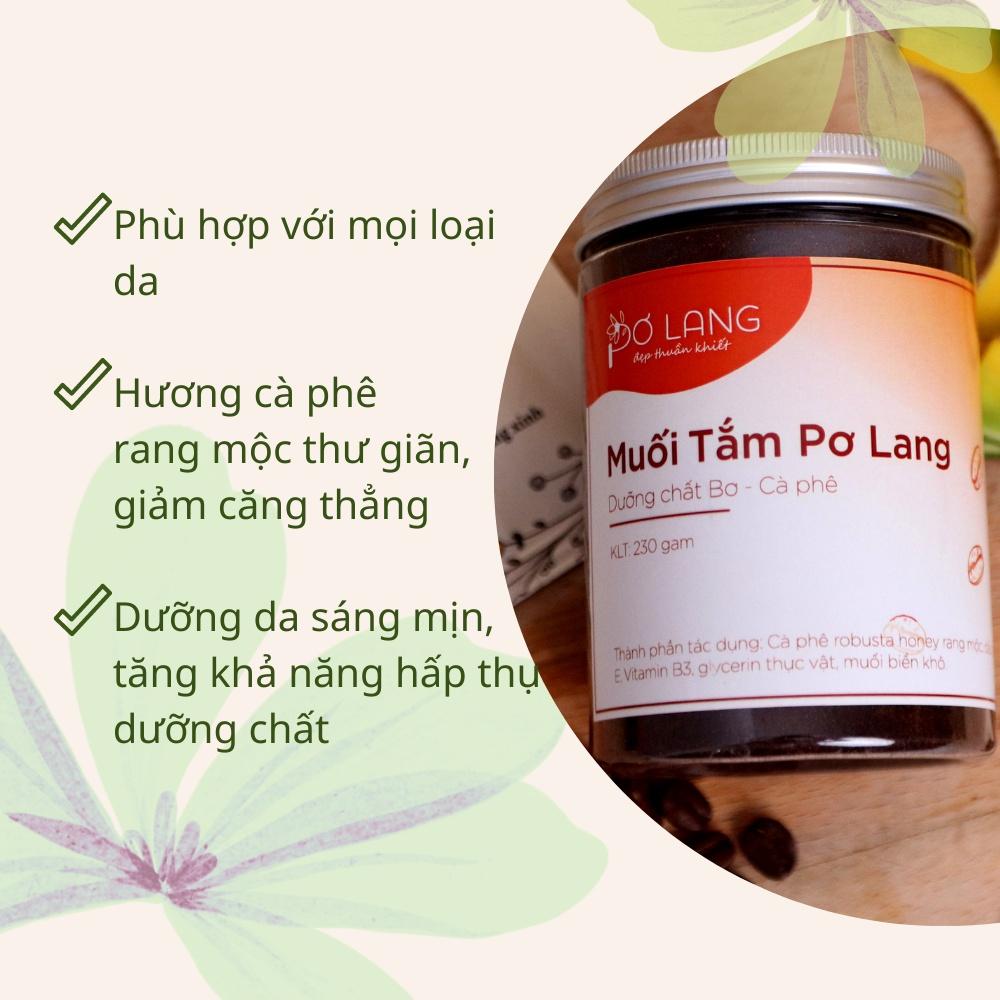 Muối tắm Pơ Lang giảm mụn lưng, da sáng mềm mịn - hũ 130gam