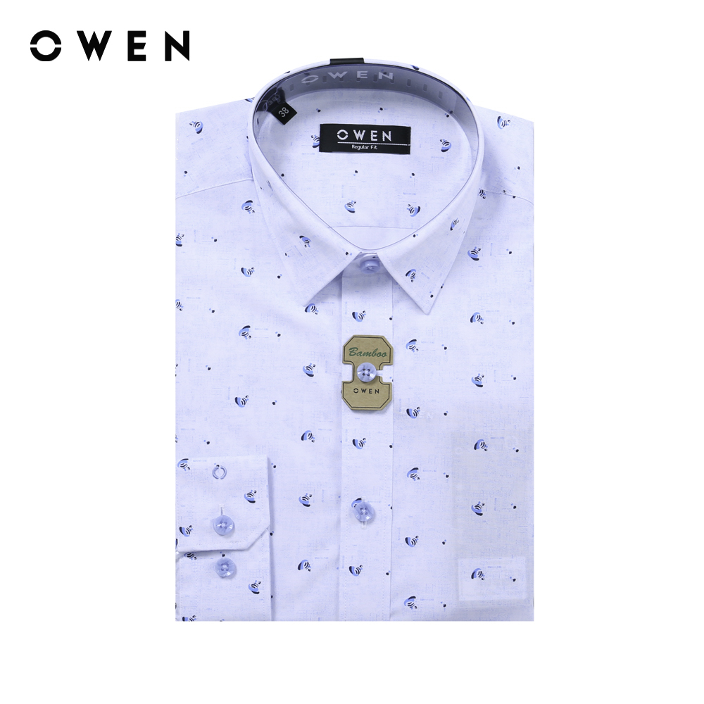 OWEN - Áo sơ mi Nam  Dài tay Form Regular Fit Chất liệu Bamboo Màu nhạt - AR20863DT