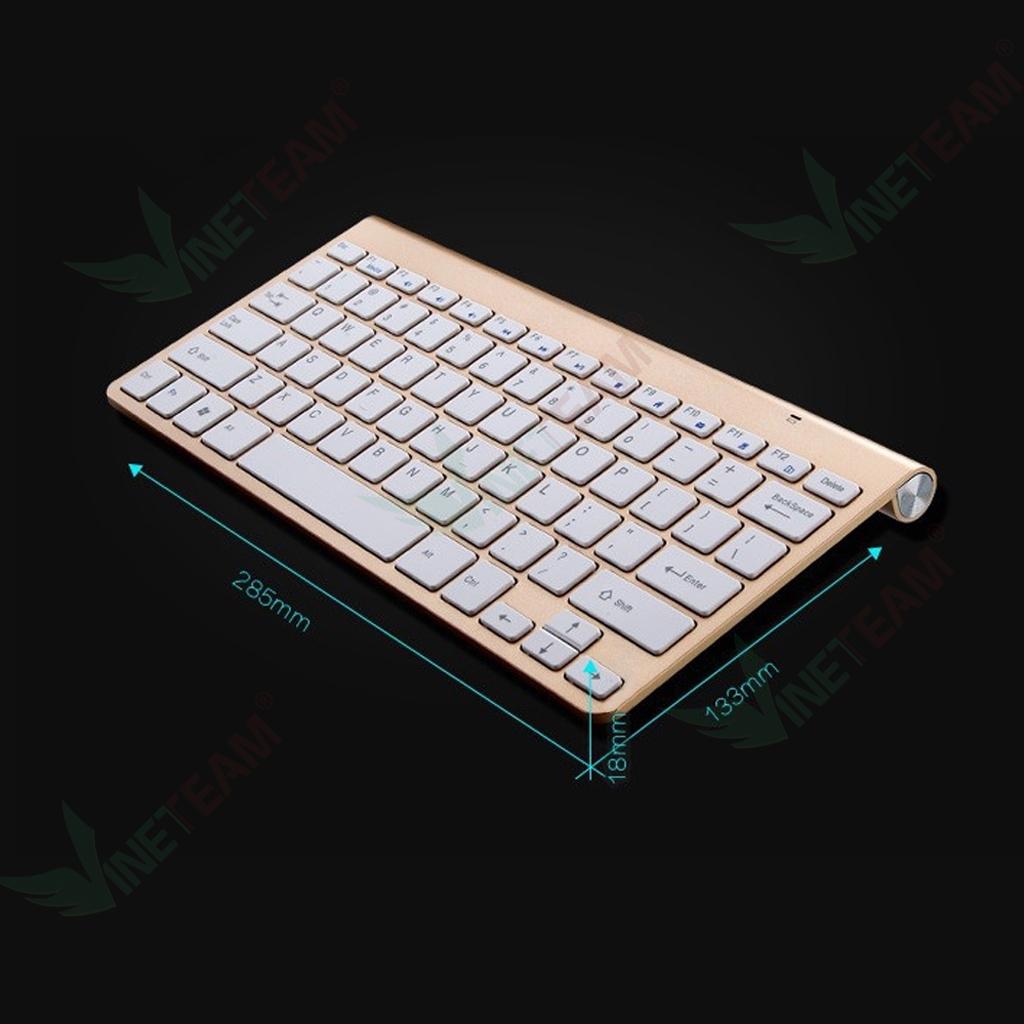 Bộ Bàn Phím Và Chuột Không Dây Siêu Mỏng VINETTEAM VN1 Dành Cho Máy Tính Bảng Laptop Mac PC TIVI Thông Minh- Hàng Chính Hãng