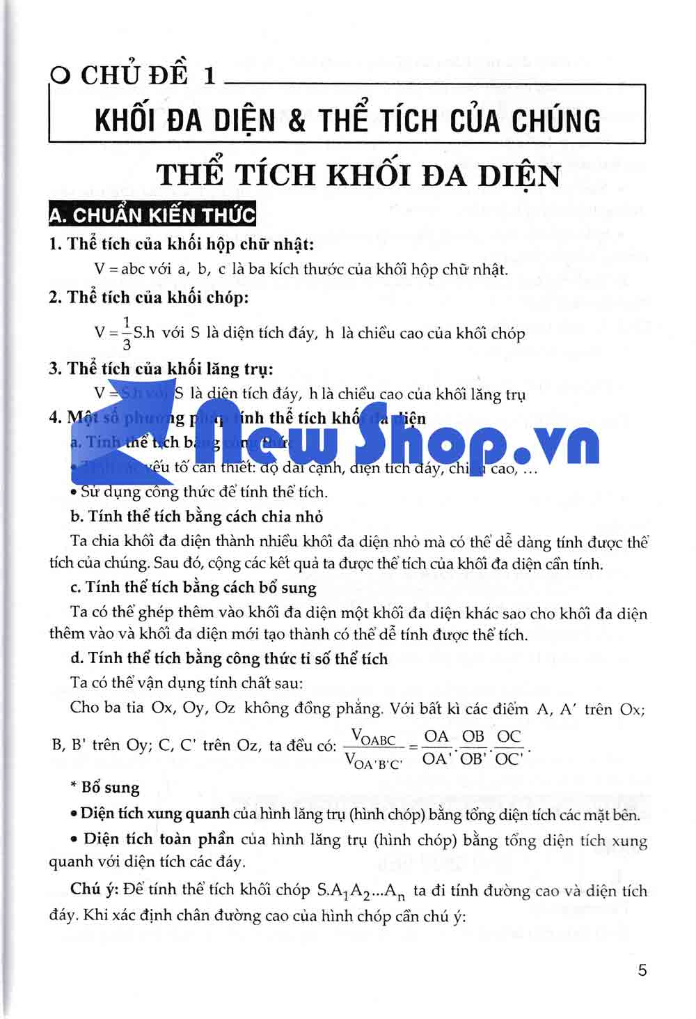 Trọng Tâm Kiến Thức Và Phương Pháp Giải Toán Hình Học Không Gian