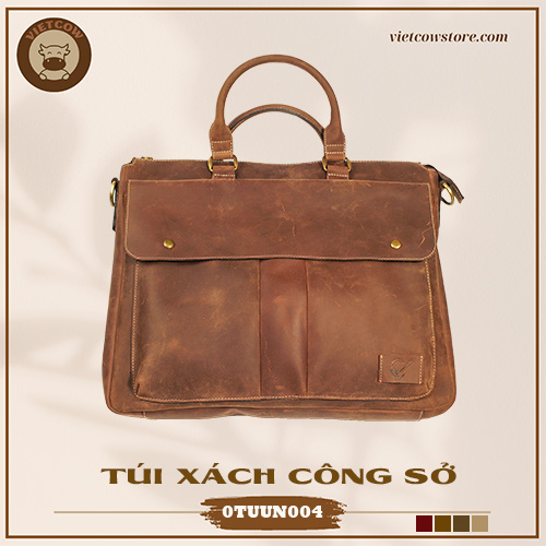 Túi Công Sở Da Bò Sáp, Túi Công Sở Thời Trang VietCow _0TXUN004