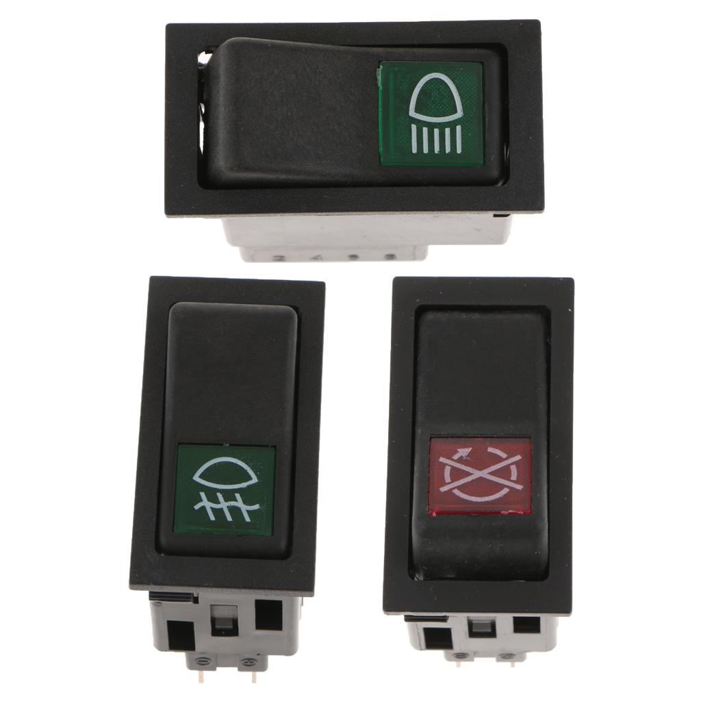 Phép Lạ Chiếu 3 2 Pin/4Pin Sương Mù Trên/Tắt Nút Nhấn Đính Đá Công Tắc cho Xe Ô Tô Xe Tải