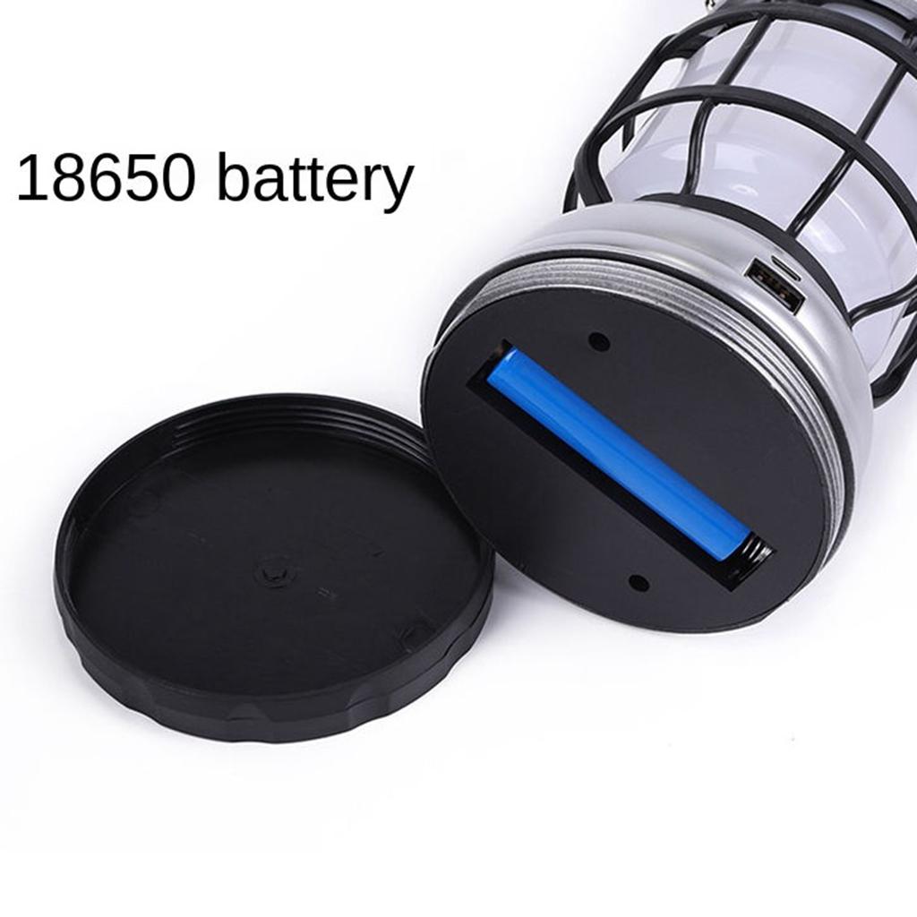 Solar Camping Lantern Phone Charger Waterproof Hanging Lamp Lighting