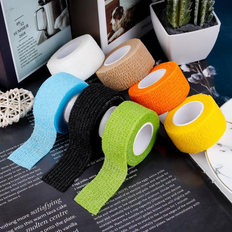 Thể thao tự dính bọc băng b băng đàn hồi ngón tay khớp đầu gối dụng cụ thể thao palm first sid kit chống ngón tay bảo vệ Color: White