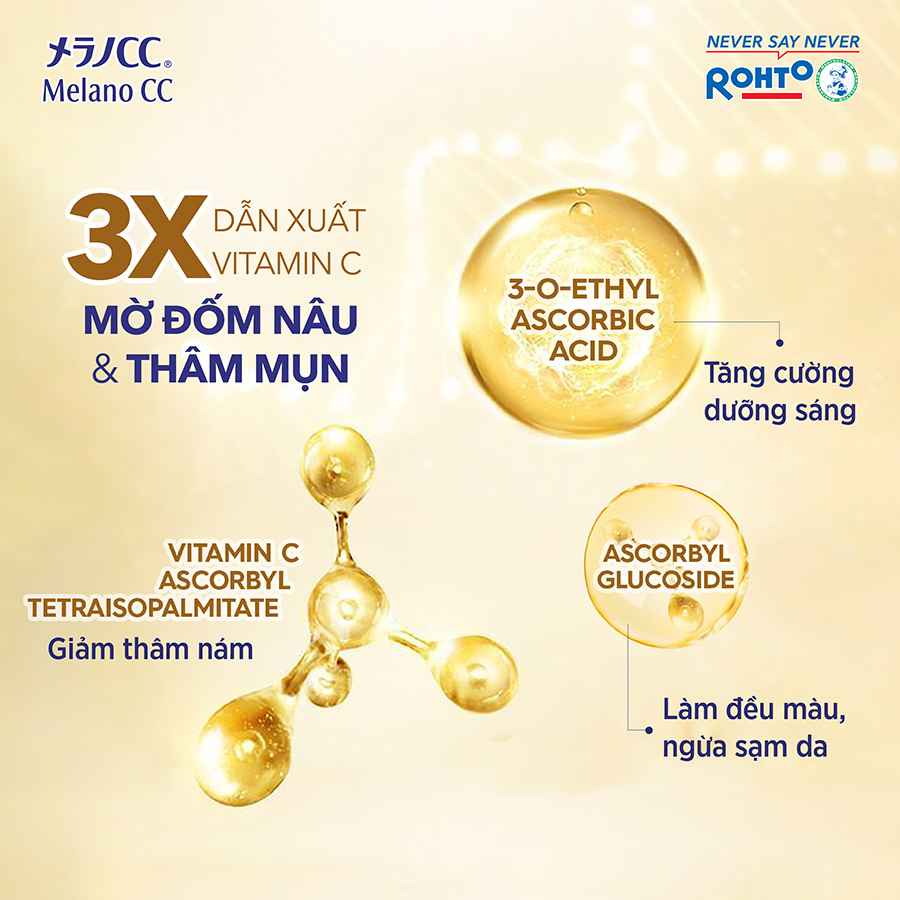 Tinh chất vitamin C dưỡng trắng, mờ thâm cao cấp Melano CC Premium Whitening Essence 20ml