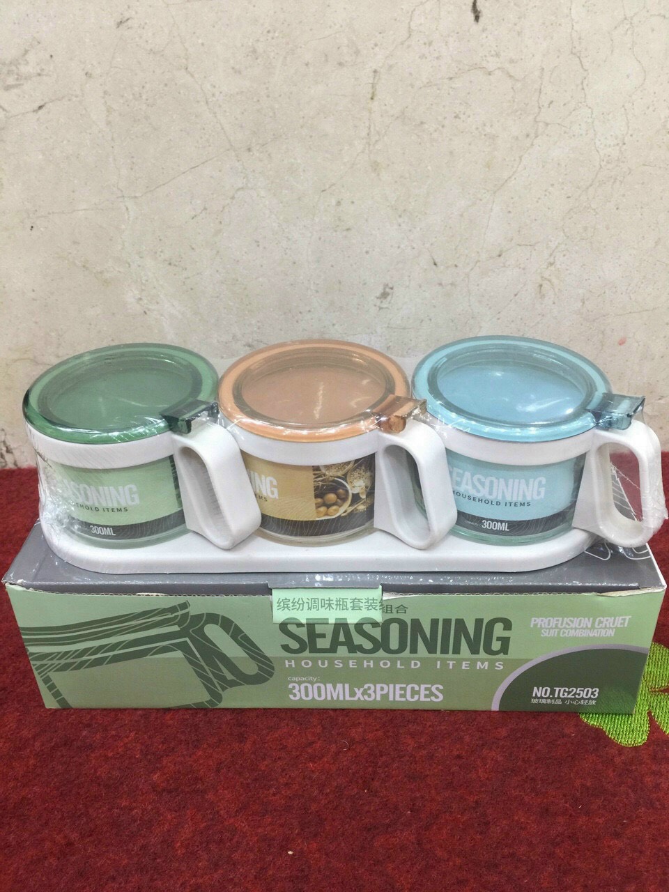 BỘ ĐỰNG GIA VỊ THỦY TINH CAO CẤP CÓ NẮP ĐẬY AN TOÀN CHỐNG CHẢY NƯỚC - TH010 ( GIAO NGẪU NHIÊN )