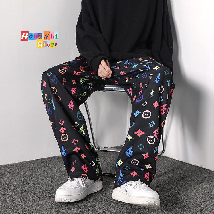 Quần Jogger 3D Ulzzang Unisex Jogger Hoạt Hình Dây Rút Lai Ống Rộng V2 - MM