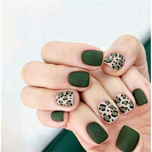Sticker nails - hình dán móng 3D beo xanh