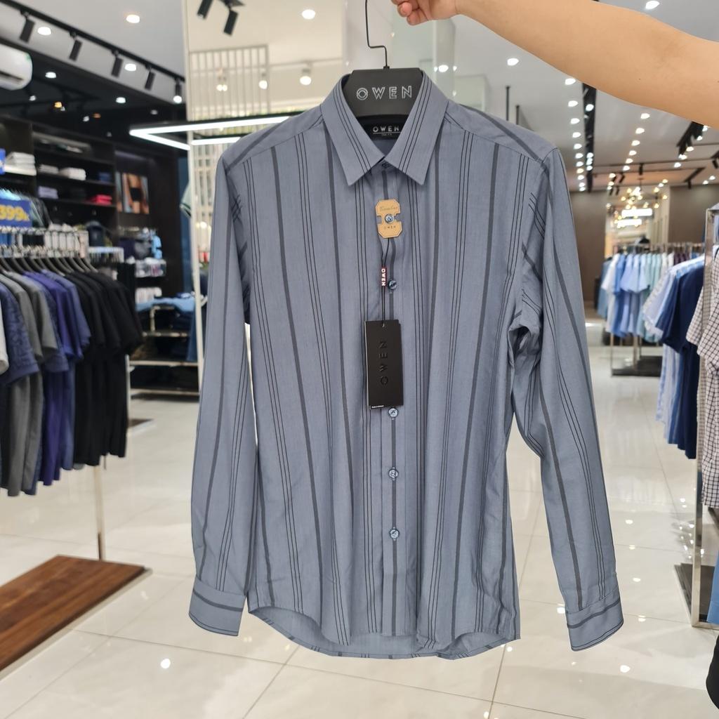 OWEN - Áo sơ mi nam dài tay dáng Slimfit sợi Tre Mã AS23379D