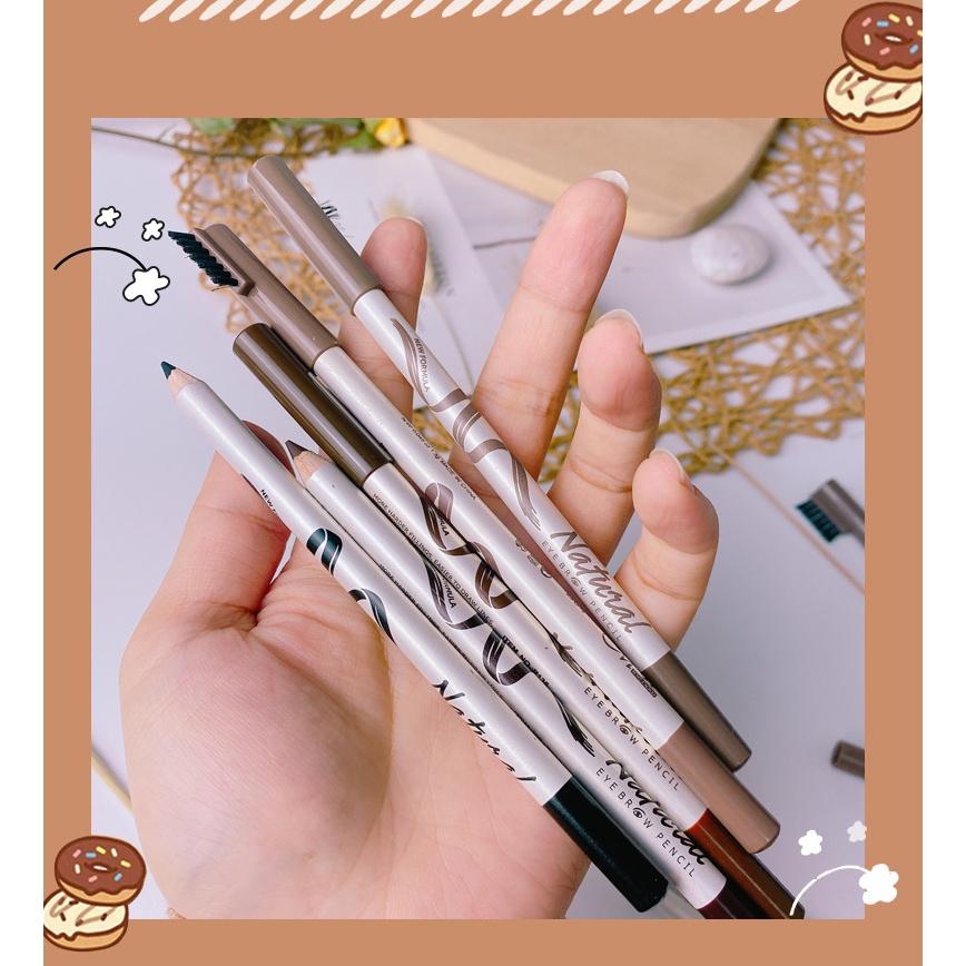 Chì kẻ lông mày Natural Eyebrow Pencil chống thấm nước lâu trôi trang điểm chân thật 0.8g