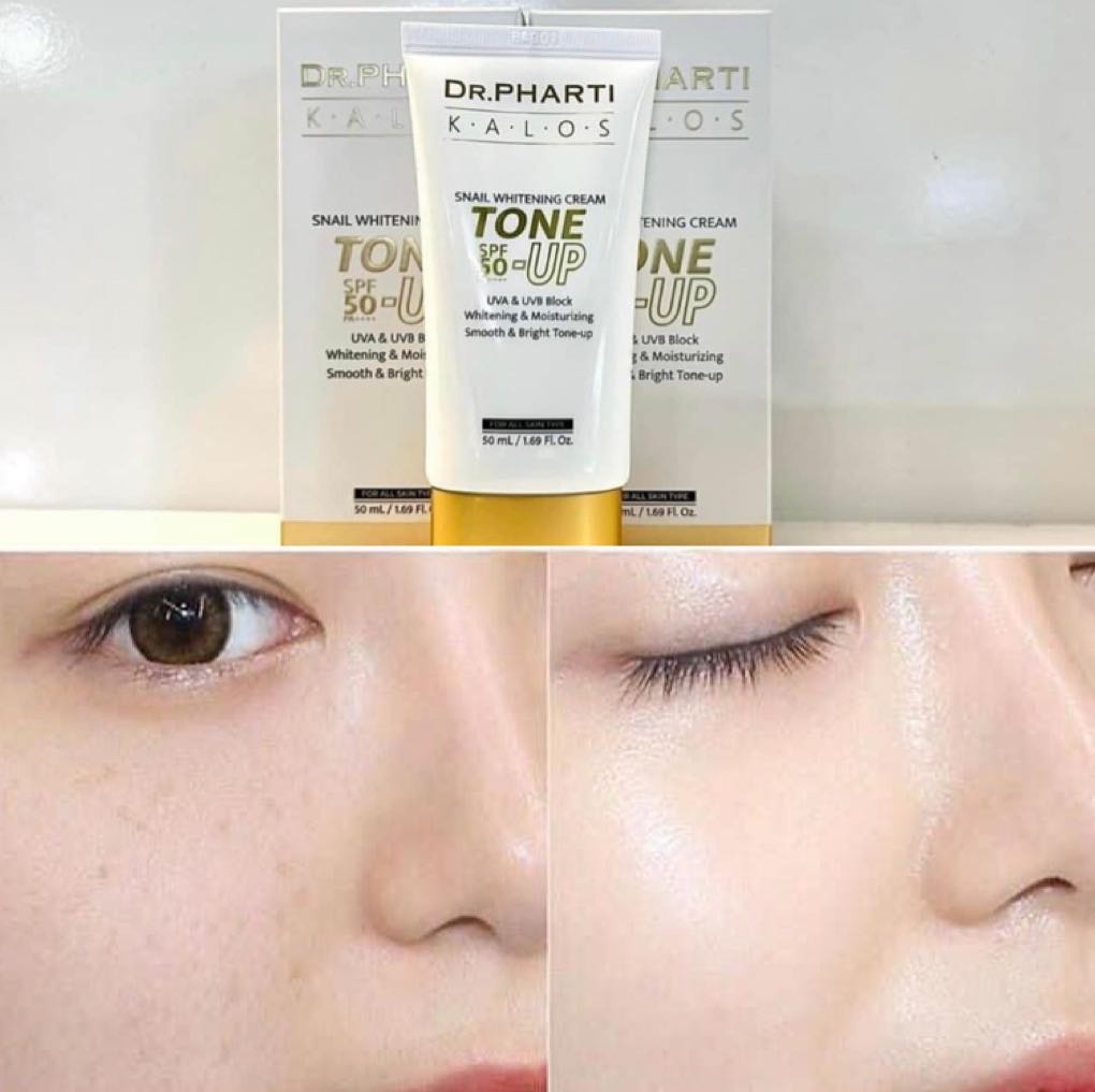 Kem Chống Nắng DR.PHARTI - K.A.L.O.S - Snail Tone Up Cream với SPF50 PA++++