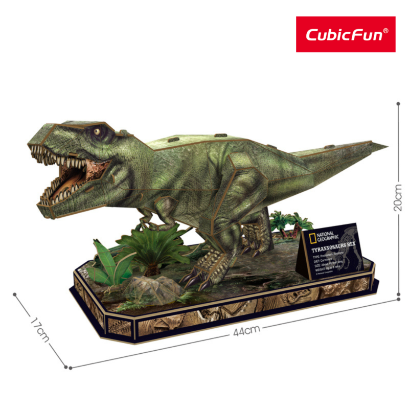 Đồ Chơi CUBIC FUN Xếp Hình 3D Nat Geo: Khủng Long Tyrannosaurus Rex DS1051H