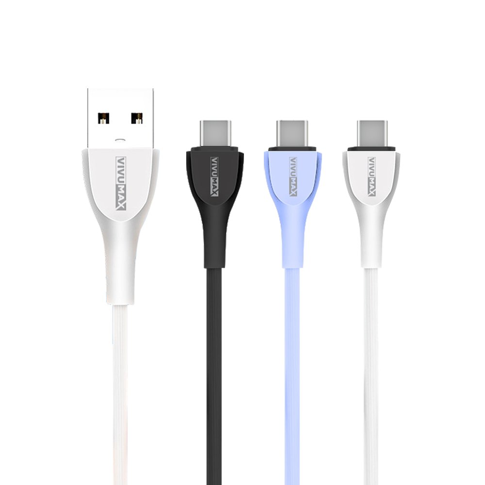 Cáp sạc nhanh và truyền dữ liệu VivuMax C101 đầu sạc USB Type C dòng điện 2.4A siêu bền - 1m Cho Android - Hàng Chính Hãng