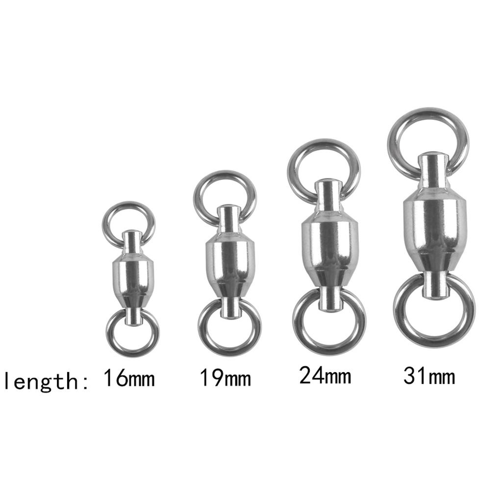 35pcs Heavy Duty Fishing Swivel Ball Bearing Swivels Sea Fishing Accessories
