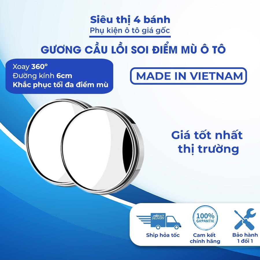 Gương Cầu Lồi Ô Tô - Gương Cầu Lồi Gắn Kính Hậu Ô tô Xoay 360 Xóa Điểm Mù