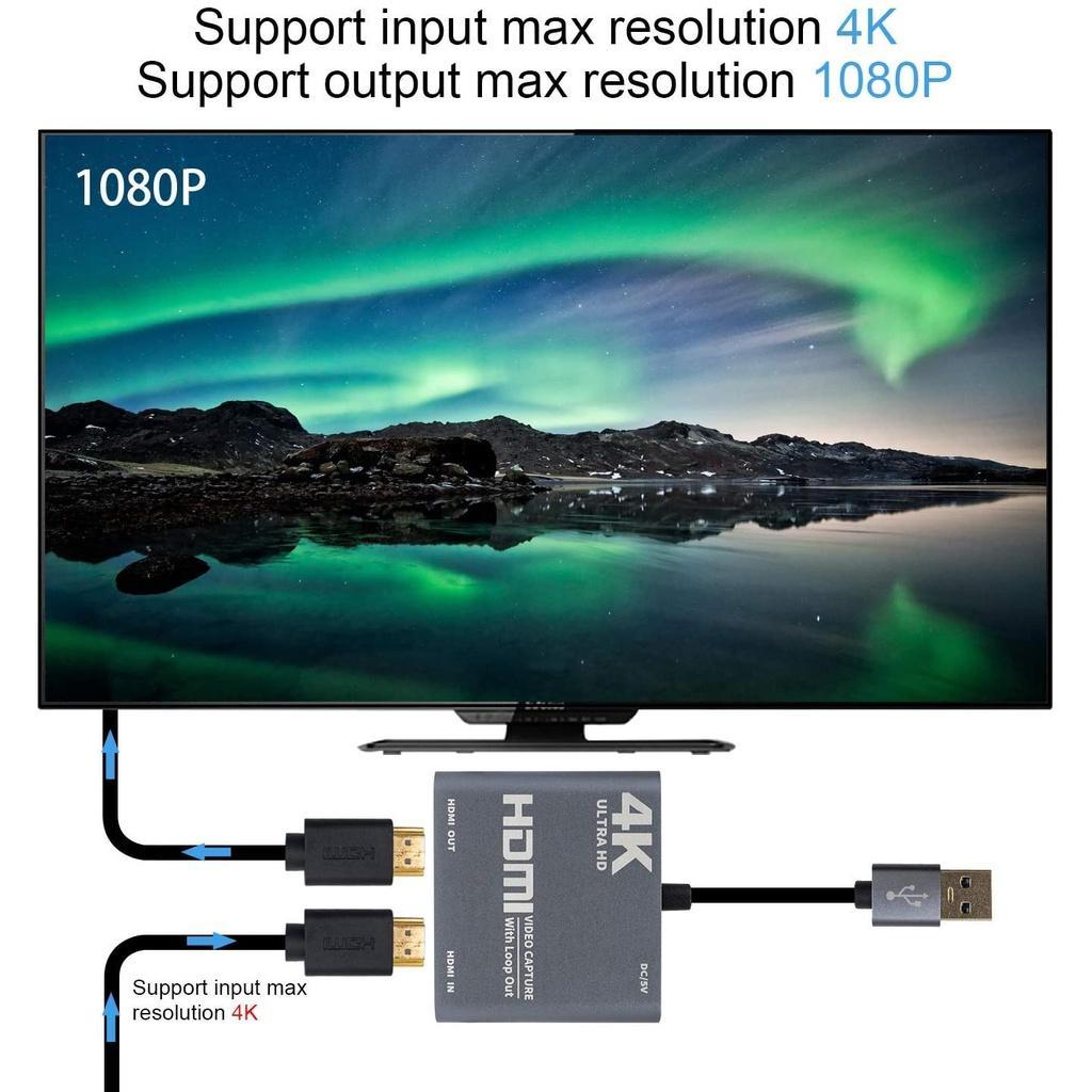 Thẻ Thu Hình Video 4K 1080p USB 3.0 Sang HDMI 1080p 60 Chuyên Dụng