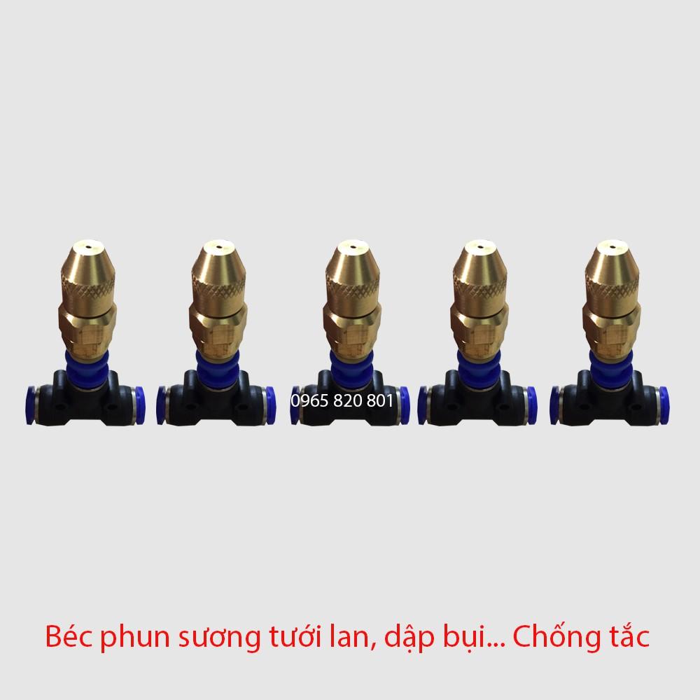  Béc phun sương dập bụi chống tắc kết nối ống 8mm