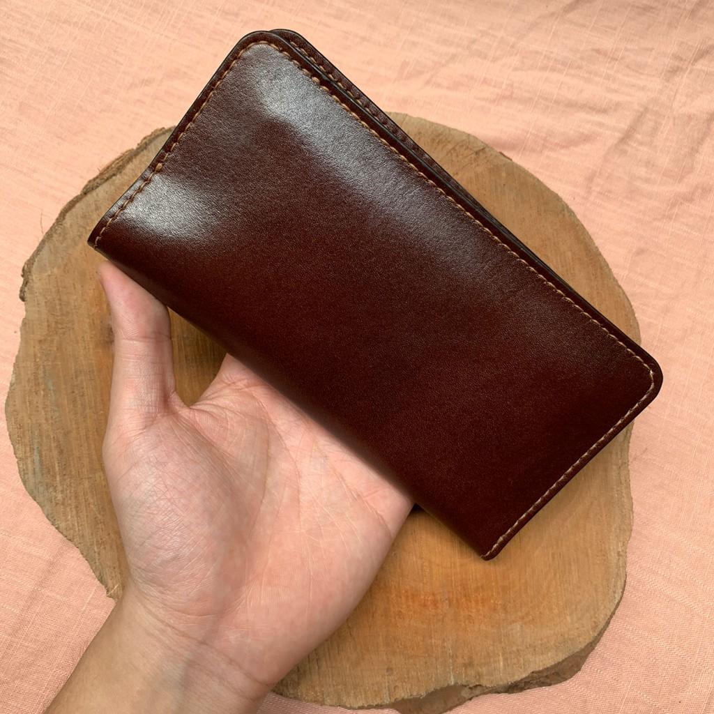 VÍ DA UNISEX DÁNG DÀI, VÍ DA THỦ CÔNG CAO CẤP, ĐỒ DA NHẬP KHẨU