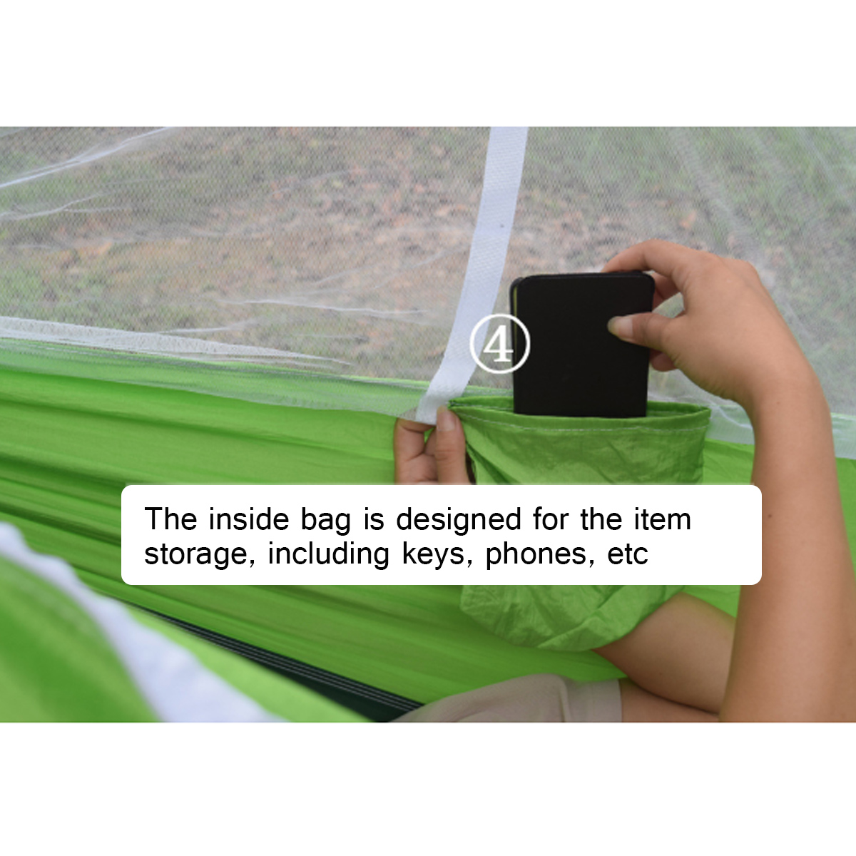 Võng du lịch có mùng chống muỗi 1-2 người Outdoor Camping Hammock Hanging Bed