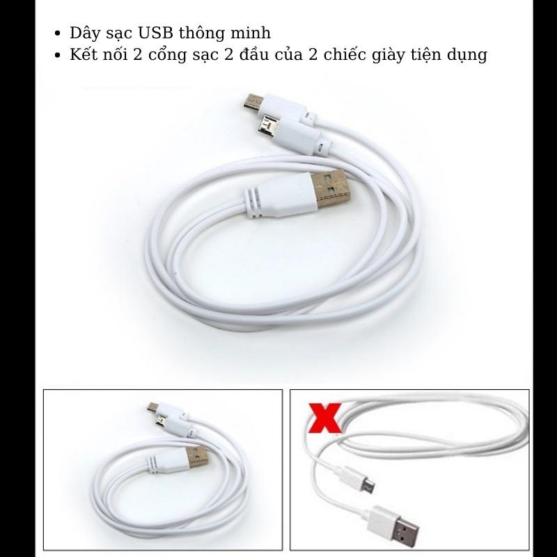GIÀY PHÁT SÁNG CÁNH TIÊN CHO BÉ 3 - 12 tuổi sạc USB thông minh kiểu dáng sneaker 7 chế độ đèn 4 chế GH02