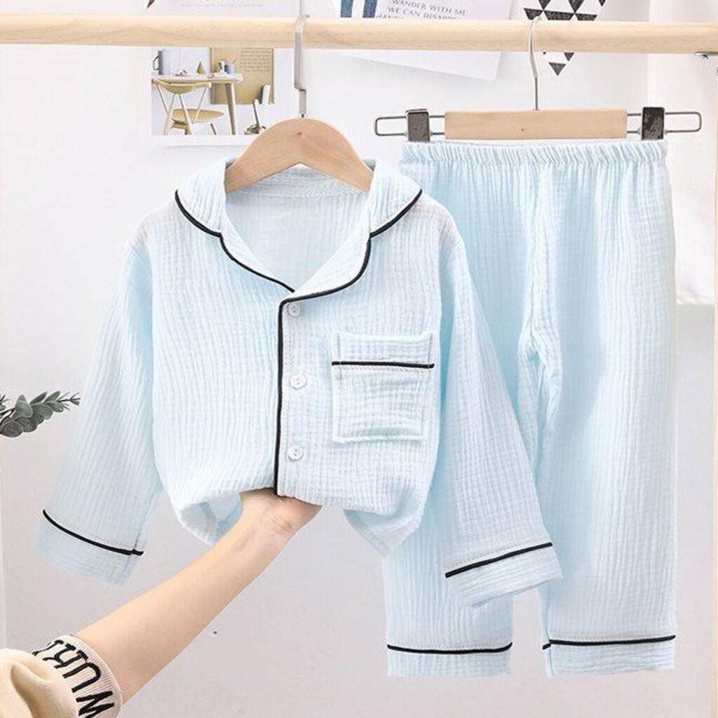 Hình ảnh Bộ ngủ cho bé, Bộ Pijama đũi dài tay cho bé trai và bé gái từ 6-27kg