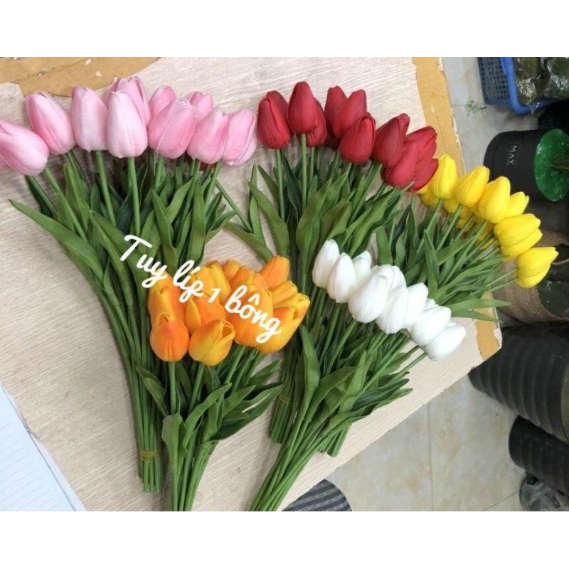 Hoa Tuy Líp Đơn Giả Trang Trí dài 36cm đường kính bông 5cm
