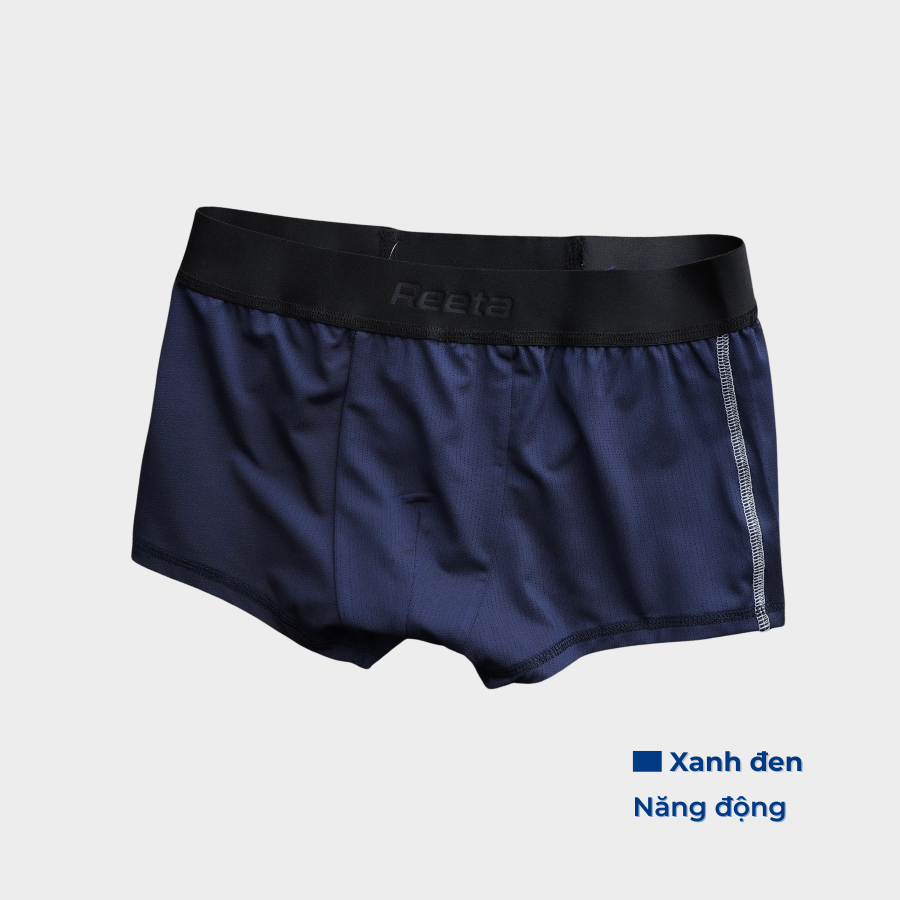 Quần lót nam Boxer cao cấp chính hãng REETA, thiết kế vải lỗ kim siêu thoáng khí, kháng khuẩn - A1888