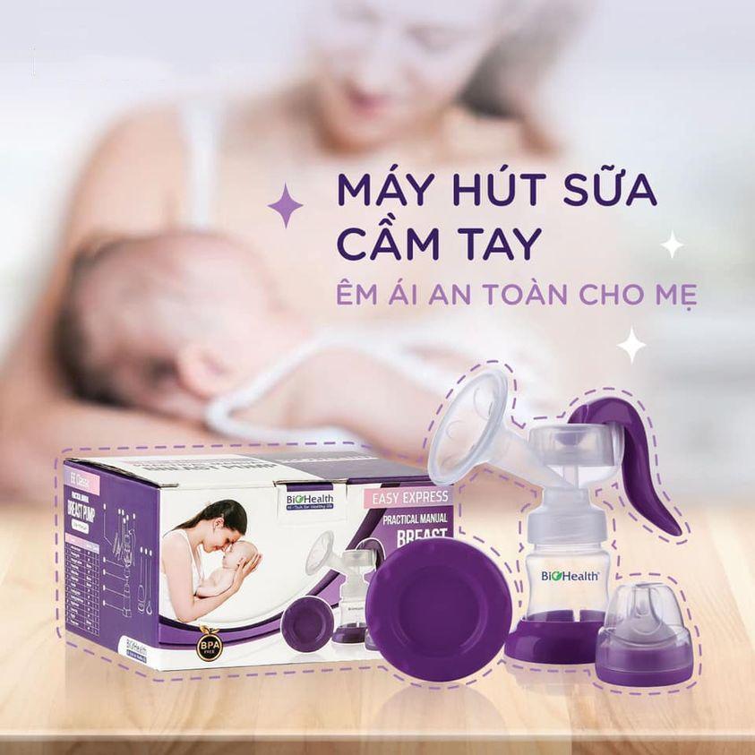 Máy hút sữa cầm tay BioHealth EE Classic đệm massage sillicon hình cánh hoa kích thích lưu thông tuyến sữa êm ái