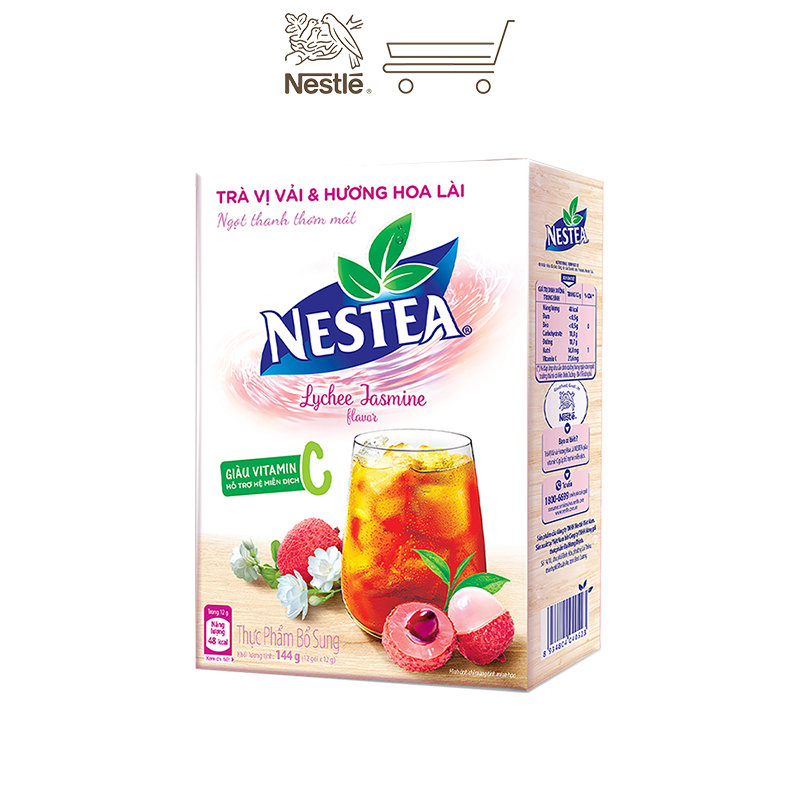 Trà Nestea vị vải &amp; hương hoa lài (12 gói x 12g)