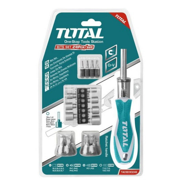 Bộ mũi vít 24 chi tiết Total TACSD30246