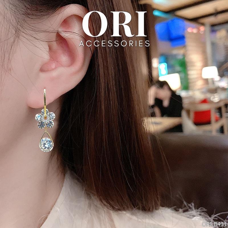 Bông tai nữ dáng dài Violet sang trọng thời trang ORI ACCESSORIES B431