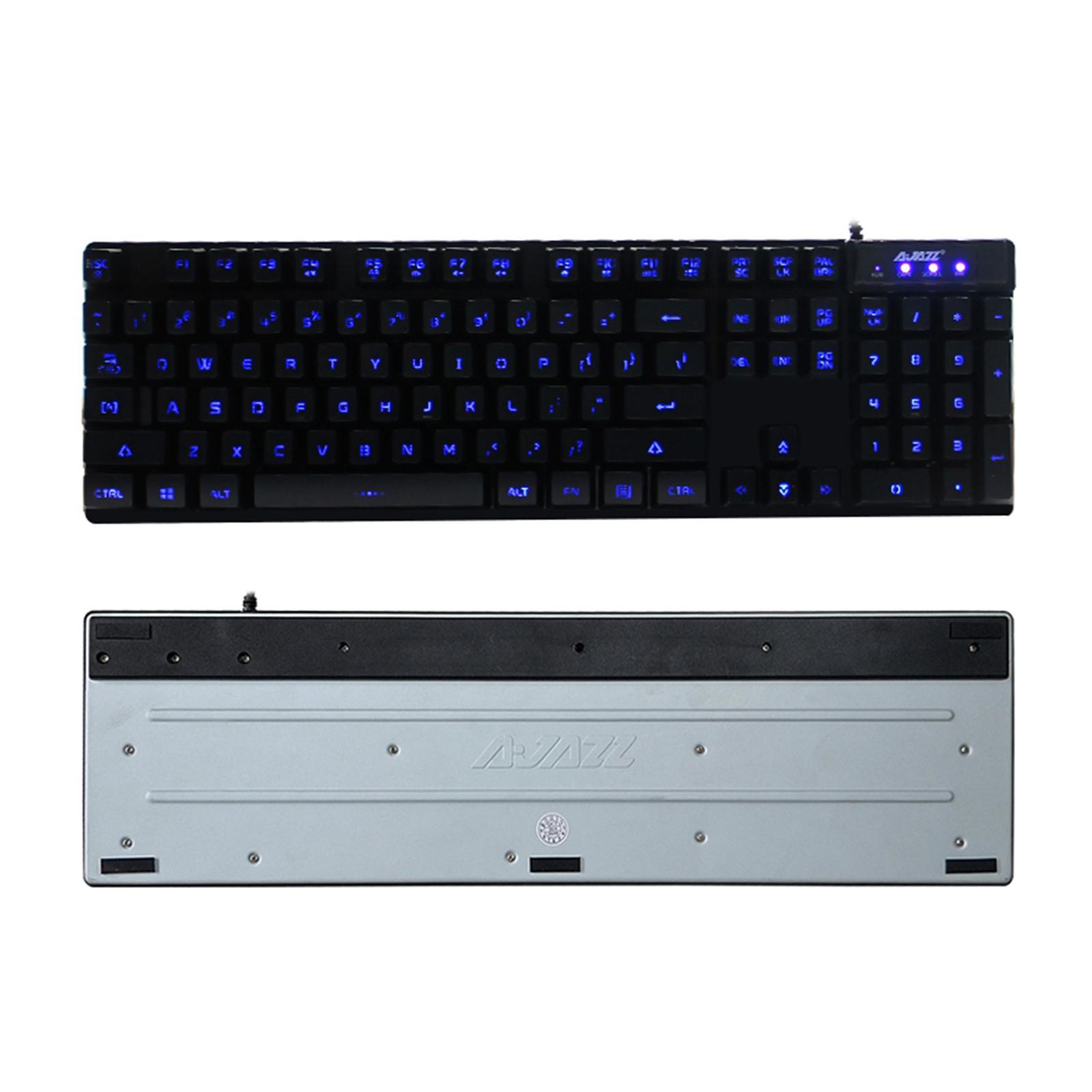 Wired Gaming Keyboard LED Backlit Gaming Keyboard RGB Gaming Rest 104 Keys Keyboard for PC Gamers (Black)