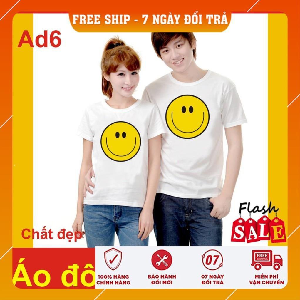 Áo đôi mặt cười AD6, chất đẹp