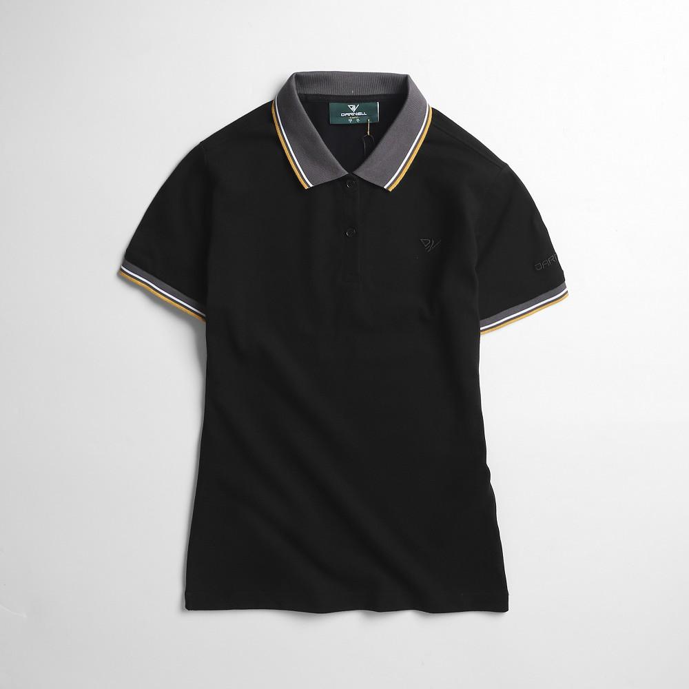 Áo thun polo nữ cao cấp cổ sọc màu chất cotton mềm mịn thấm hút mồ hôi chính hãng DARNELL DN823