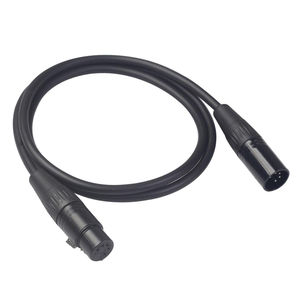 Black 5Pin XLR Male Plug To 5Pin XLR Female Audio Cable Adapter XK1075 - 1m