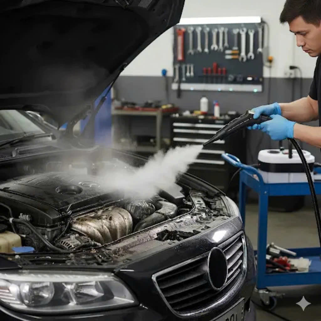 Máy vệ sinh động cơ ô tô - nhà bếp , bàn ghế ,Thiết kế nhỏ gọn Kèm Phụ Kiện Dễ sử dụng