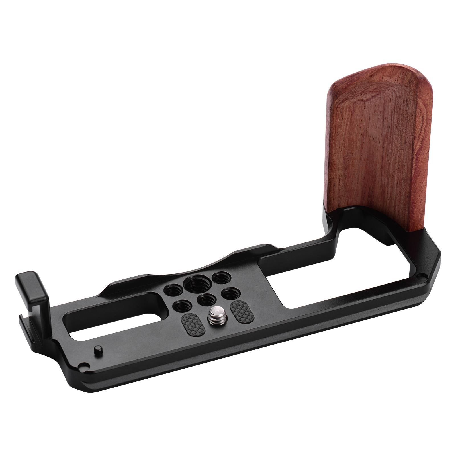 Tấm gắn L 1/4 3/8 Tay cầm bằng gỗ Thay thế cho FujiFilm