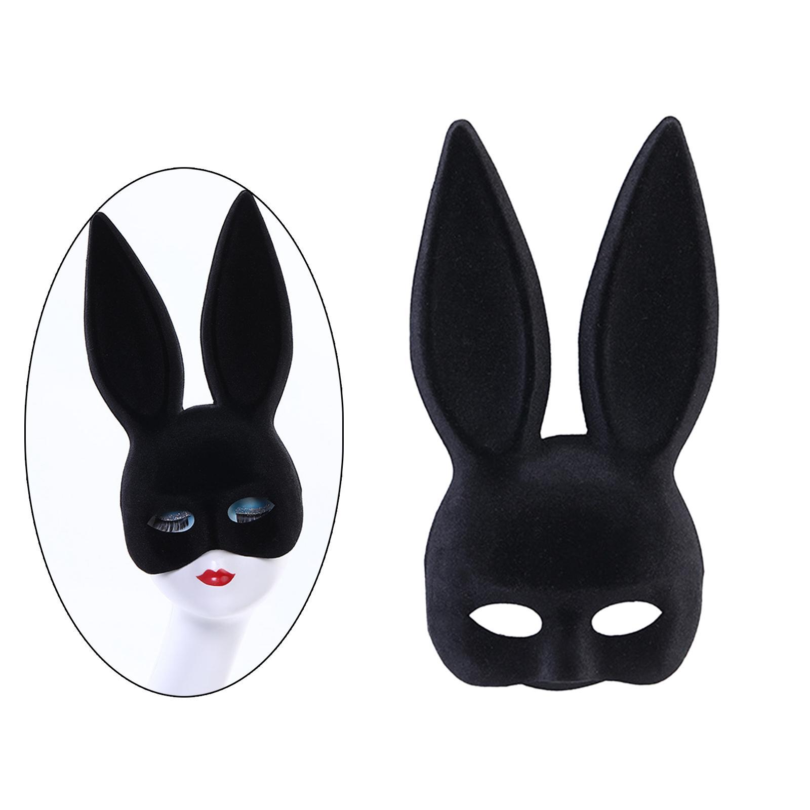 Ladies Masquerade Mask Head Mask Prop Fun Costum Props Bunny Mask for Masquerade Halloween