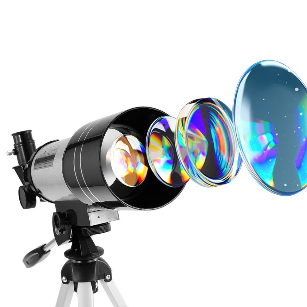 15X-150X 70mm Large Aperture Refracting Astronomic Monocular Telescope with Tripod Eyepiece Moon Filter