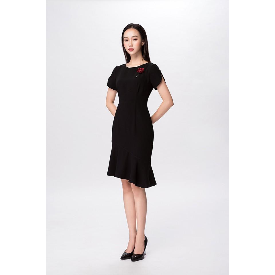 Đầm ôm đuôi cá vạt chéo - D020094B