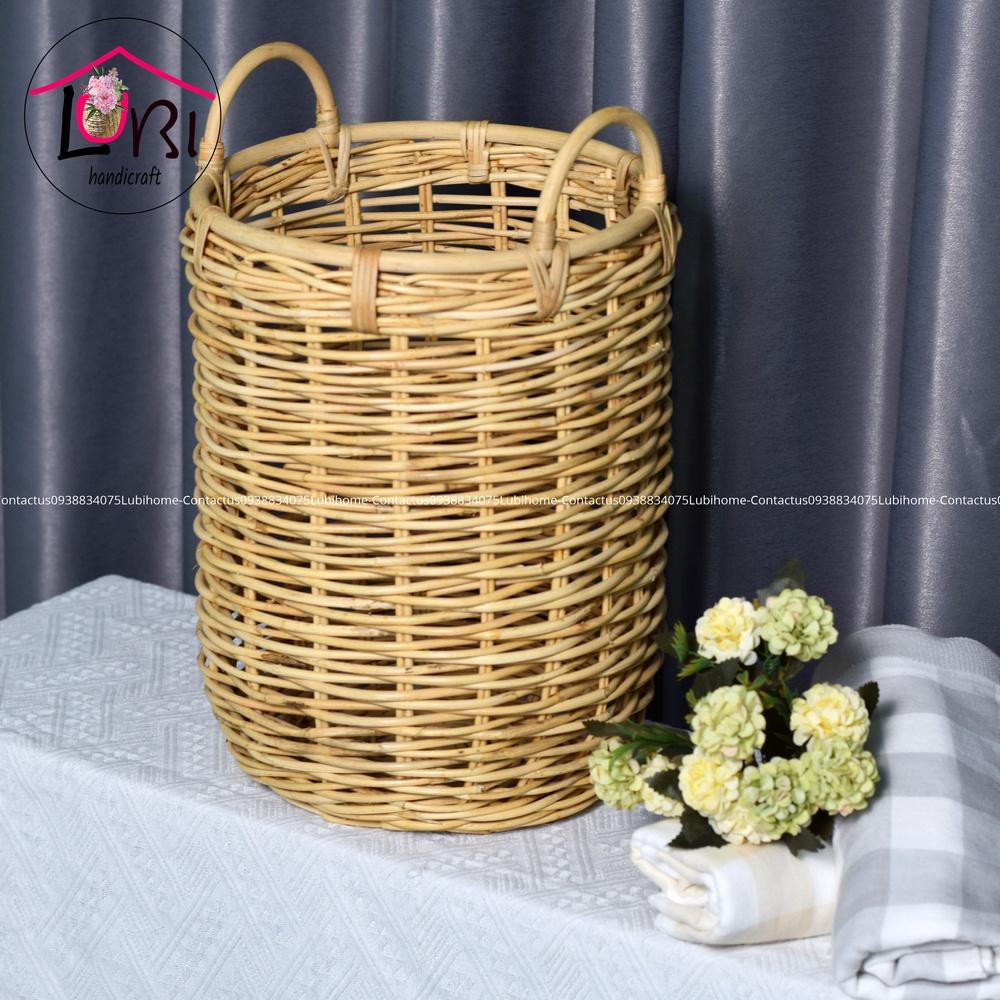 Lubihandicraft - Sọt mây tròn đựng đồ bộ 2 - bền, đẹp, sang trọng