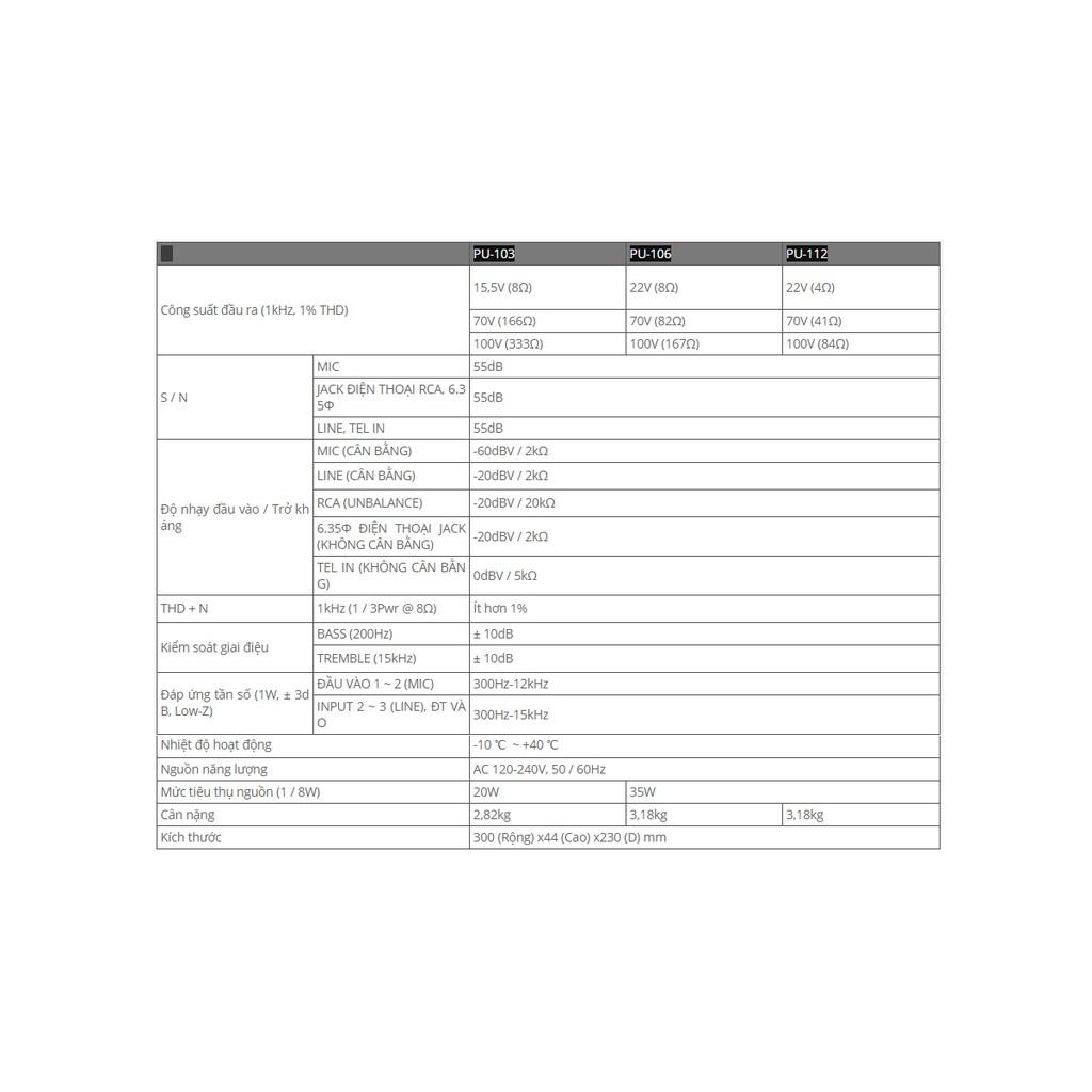 AMPLY CÔNG SUẤT 30W INTER-M PU-103