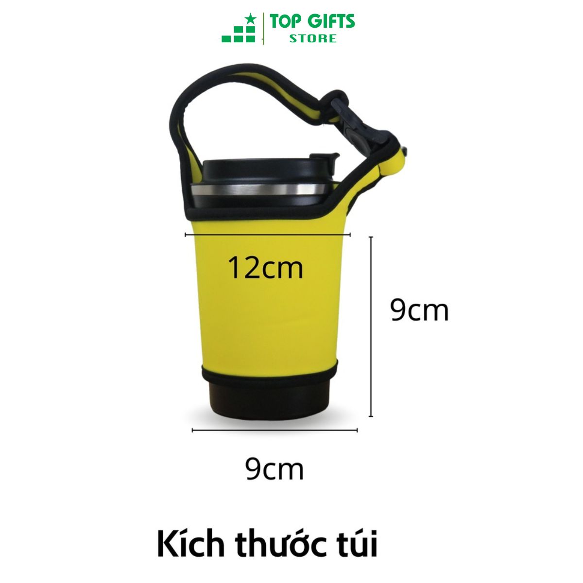 Túi đựng ly giữ nhiệt chất liệu vải có khóa danh cho ly giữ nhiệt dung tích 300ml - 600ml