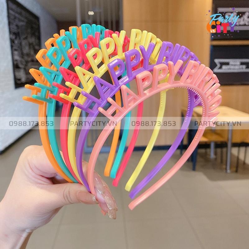 Bờm, Băng Đô Cài Tóc HAPPY BIRTHDAY Bằng Nhựa siêu đáng yêu cho bạn gái