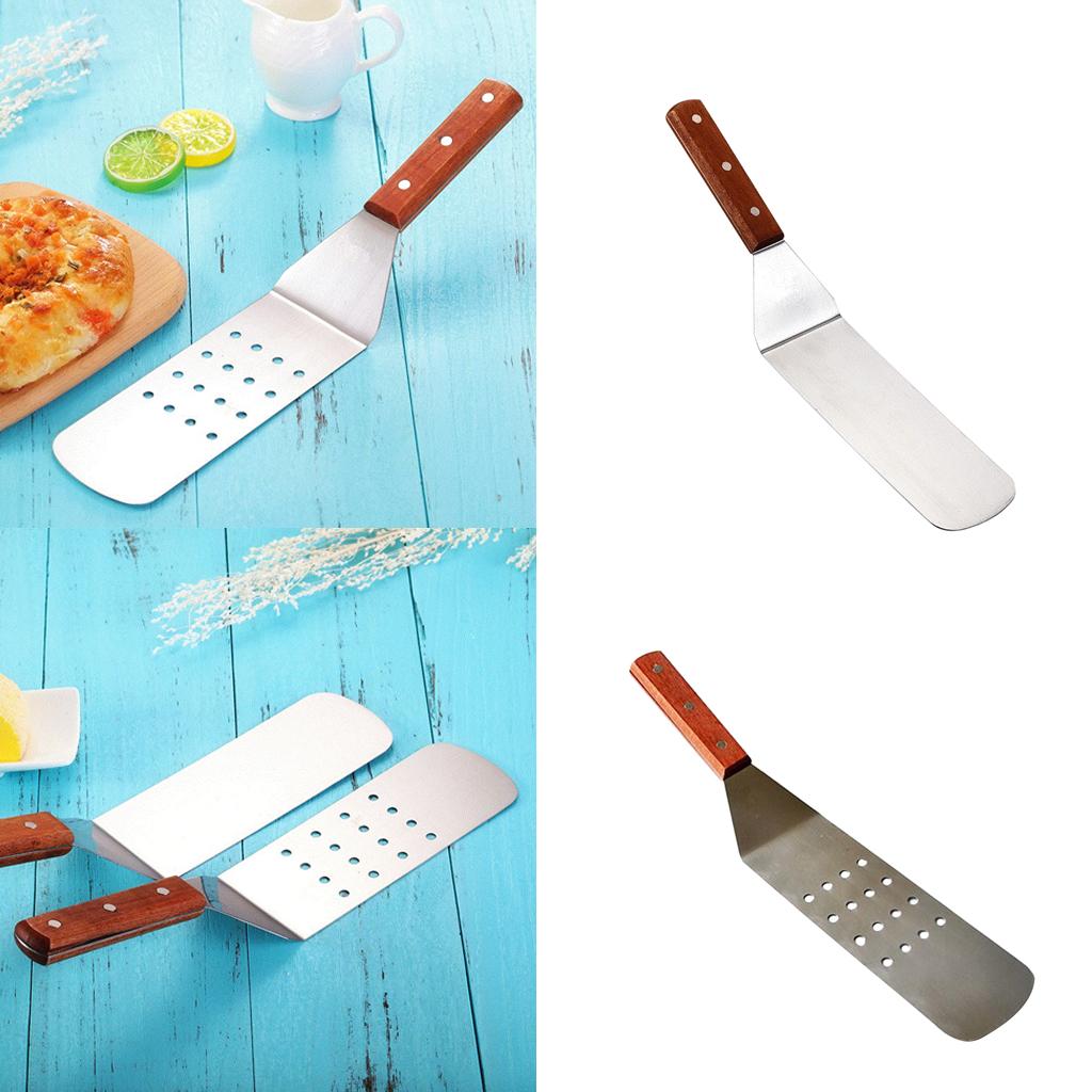 Stainless Steel Metal Griddle Spatula Griddle Accessories Hamburger Turner Scraper Pancake Flipper Great for BBQ Grill