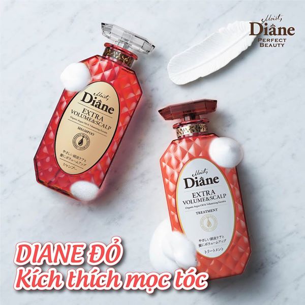 Bộ gội xả Diane Extra Volume & Scalp Treatment giảm gàu chống rụng tóc Hàn Quốc 450ml tặng móc khoá