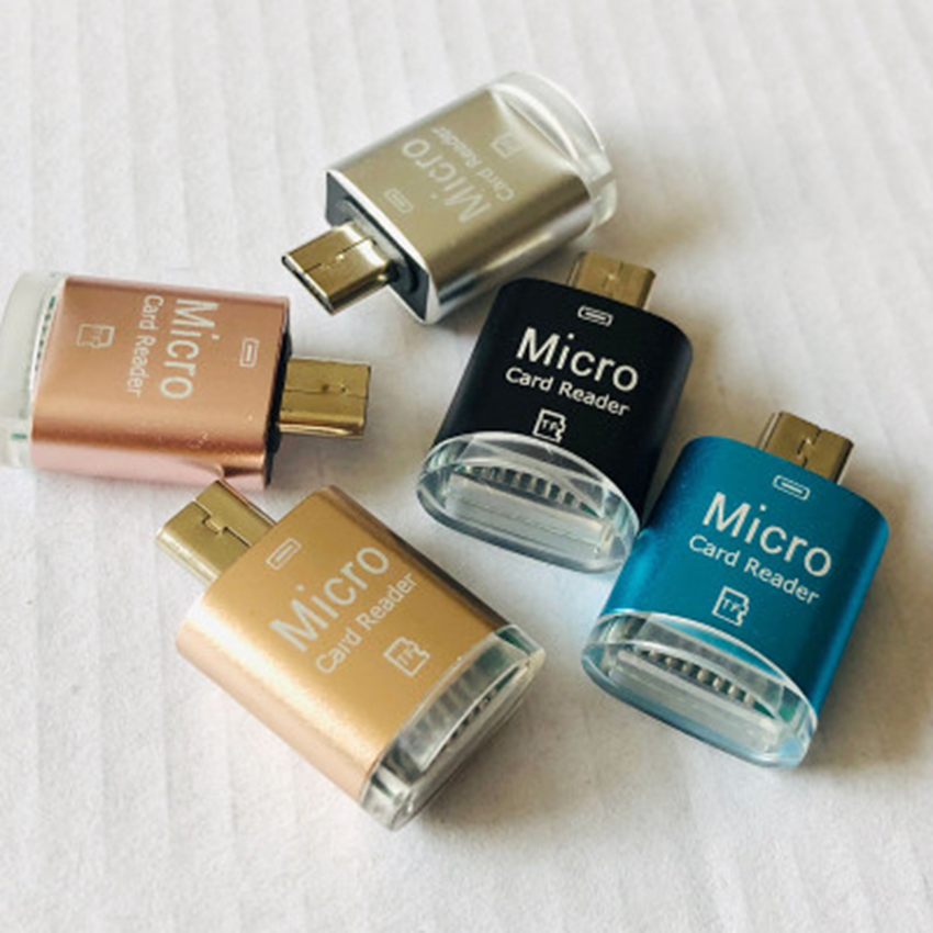 Đầu đọc thẻ nhớ micro SD dành cho điện thoại, thiết bị sử dụng cổng micro USB, đầu đọc thẻ nhớ điện thoại Android, chất liệu kim loại sang trọng