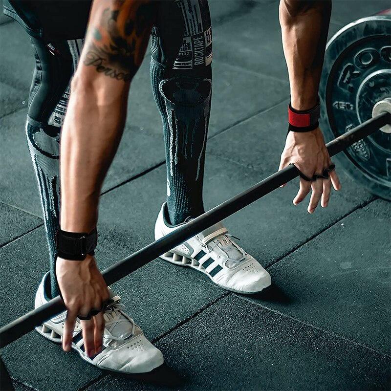 Leather Gymnastic Hand Grips Crossfit Weightlifting Workout Gym Gloves Palm Protection Wrist Wrap Fitness Training Hand Blisters